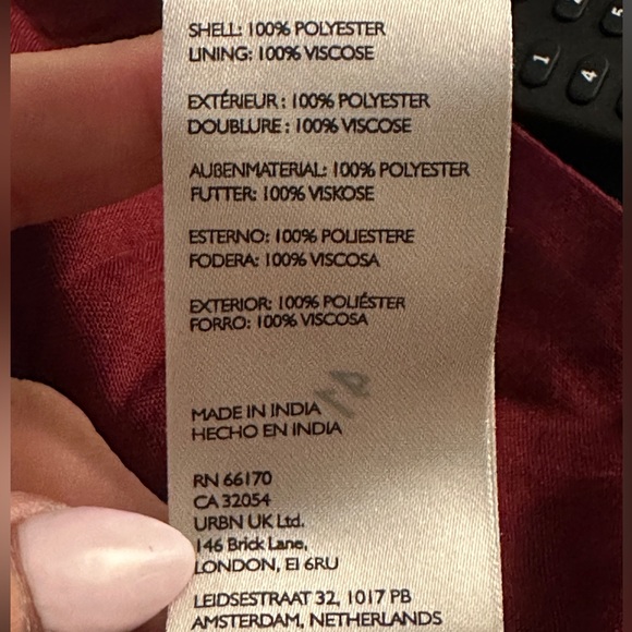 Free People Linney Velvet Mini Dress Cabernet Burgundy Lace Up Boho Size 2 NWOT - Picture 10 of 10